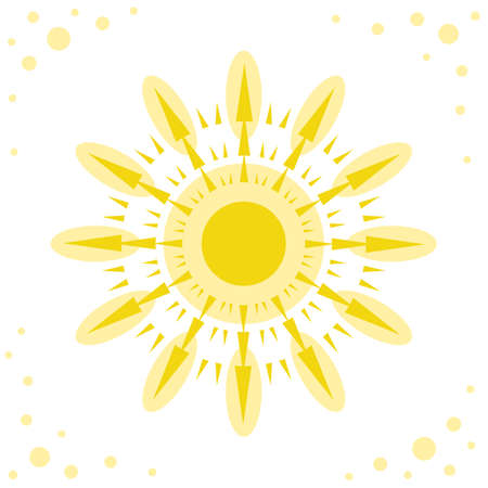 Sun vector icon. Star pictograph sign isolated on white.のイラスト素材