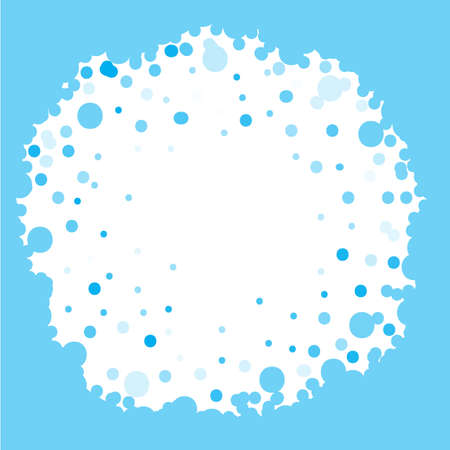 Bright blue background with snowflakes. Vector snowfall winter pattern. Snow falling illustration for Christmas designのイラスト素材