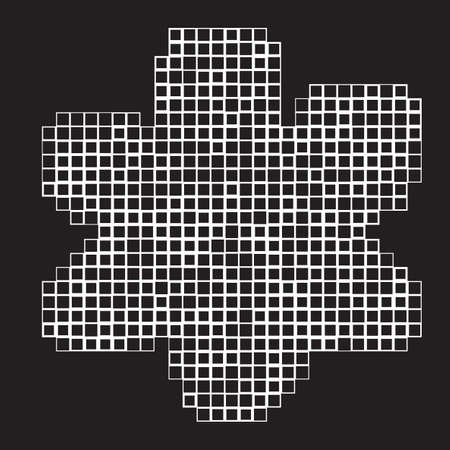 Abstract seamless patterns with squares. Black and white vector background in minimal styleのイラスト素材
