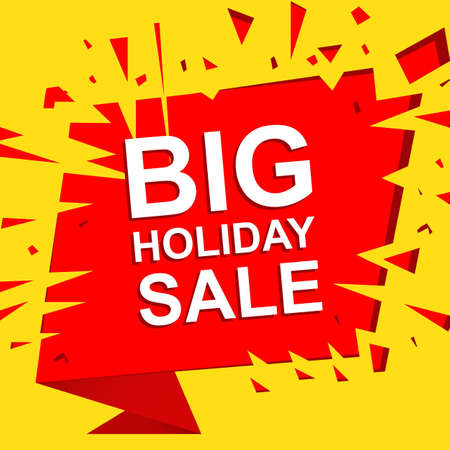 Big sale poster with BIG SALE text. Advertising boom and red banner templateのイラスト素材