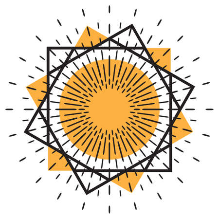 Sun icon. Star pictograph sign isolated on white.のイラスト素材