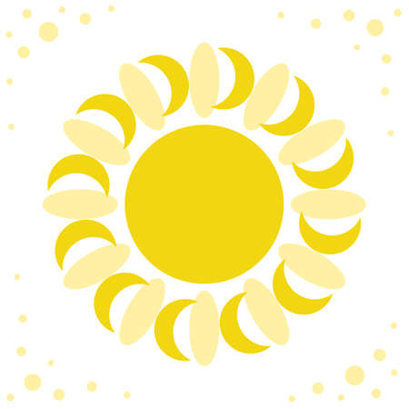 Sun icon. Star pictograph sign isolated on white.のイラスト素材