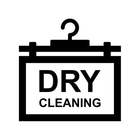 Dry Cleaning Vector with a Hanger Isolated on White Backgroundのイラスト素材