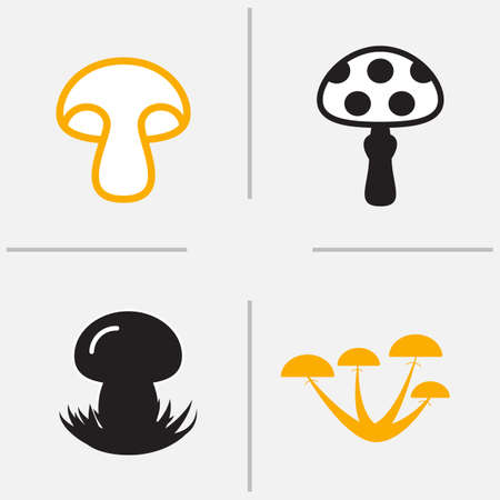 Mushroom Icon or Logo Isolated . Fungus Symbol For Eco Designのイラスト素材