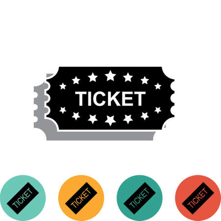 Ticket Icon Isolated on White Background Vector Illustrationのイラスト素材