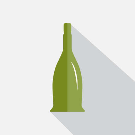 Old Medicine or Retro Wine Bottle Icon. Vintage Glass Flask Silhouette Bottle Isolatedのイラスト素材