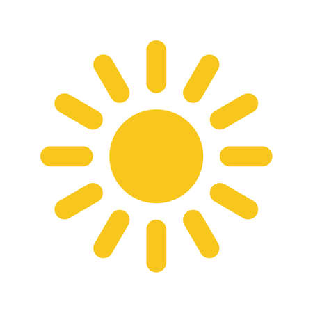 Sun vector icon. Star pictograph sign isolated on white.のイラスト素材