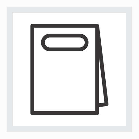 Minimal Shopping Bag Icon Isolated on White Backgroundのイラスト素材
