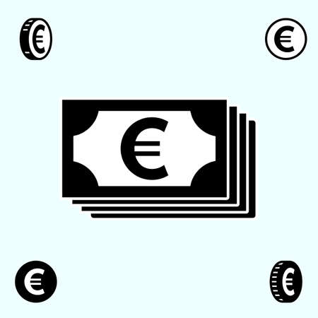 Euro Vector Icon or Pictogram Isolated. Cash Symbolのイラスト素材