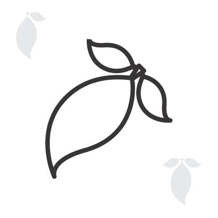 Leaf Vector Icon or Element for Eco and Bio Logos Isolatedのイラスト素材