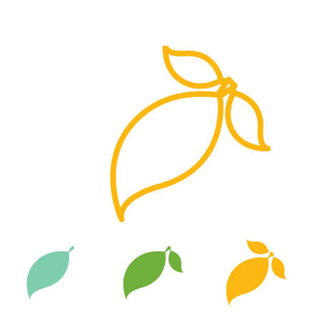 Set of Leaf Vector Icons or Elements for Eco and Bio Logos. Various Shapes of Leaves Isolatedのイラスト素材