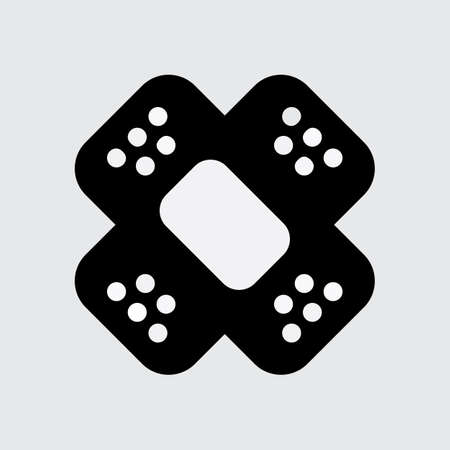 Plaster or Band Aid Icon. Medical Patch Symbol Isolatedのイラスト素材