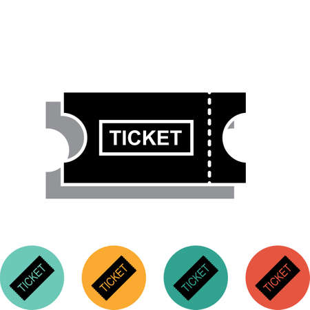 Ticket Icon Isolated on White Background Vector Illustrationのイラスト素材