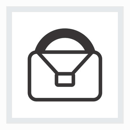 A Minimal Shopping Bag Icon Isolated on White Backgroundのイラスト素材