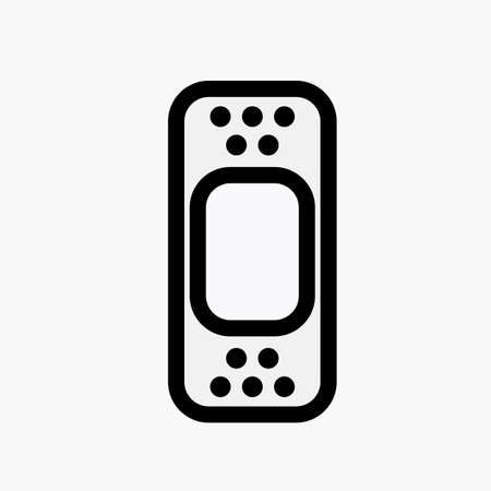 Plaster or Band Aid Icon. Medical Patch Symbol Isolatedのイラスト素材