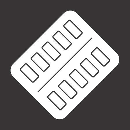 Pill Blister Pack or Tablet Strip Iconのイラスト素材