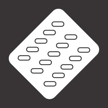 Pill Blister Pack or Tablet Strip Iconのイラスト素材