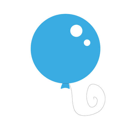 Simple Party Balloon Icons Isolated On White Backgroundのイラスト素材