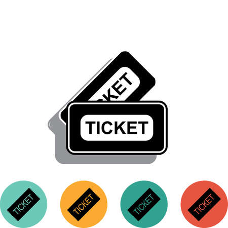 Ticket Icon Isolated on White Background Vector Illustrationのイラスト素材