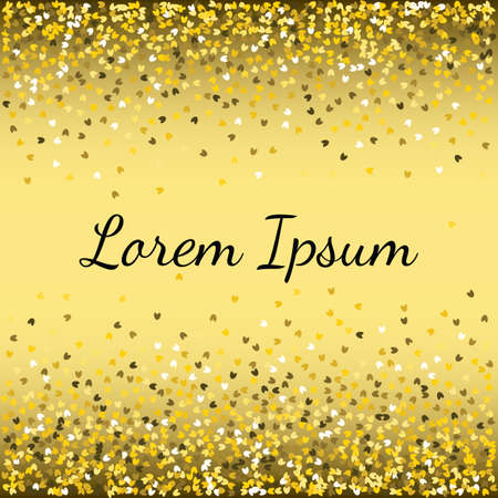 Stipple Dot Backgrounds with Little Gold Hearts. Halftone Pattern or Texture. Vector Illustrationのイラスト素材