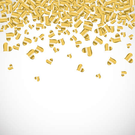 Stipple Dot Backgrounds with Little Gold Hearts. Halftone Pattern or Texture. Vector Illustrationのイラスト素材