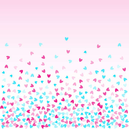 Stipple Dot Backgrounds with Little Pink Hearts. Halftone Pattern or Texture. Vector Illustrationのイラスト素材