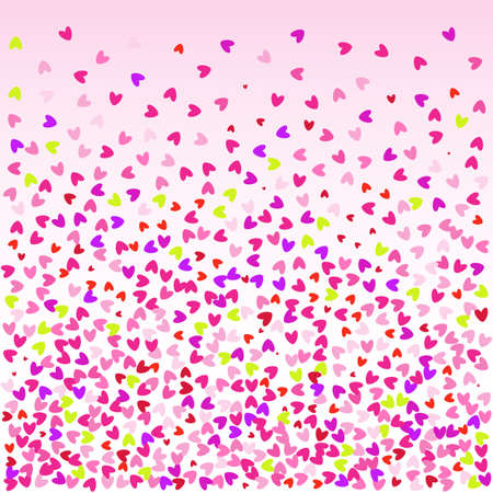 Stipple Dot Backgrounds with Little Pink Hearts. Halftone Pattern or Texture. Vector Illustrationのイラスト素材