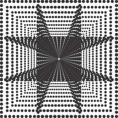 Halftone Vector Pattern or Texture. Stipple Dot Backgrounds with Black Circlesのイラスト素材