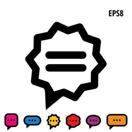 Speech Bubble Vector Icon Collection. Set of Thought Bubblesのイラスト素材