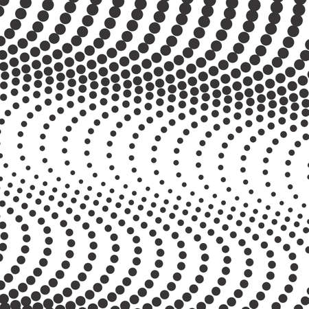 Halftone Vector Pattern or Texture. Stipple Dot Backgrounds with Black Circlesのイラスト素材