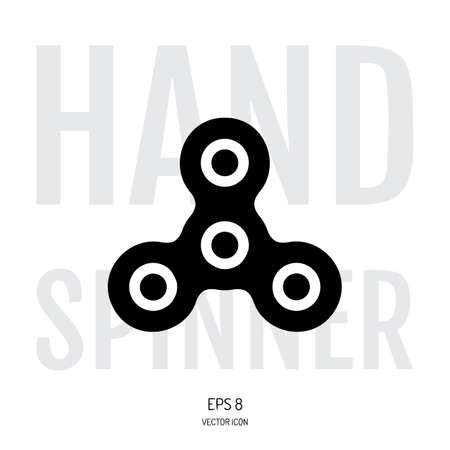 Hand spinner icon isolated on white background. Fidget stress relieving toy vector illustrationのイラスト素材