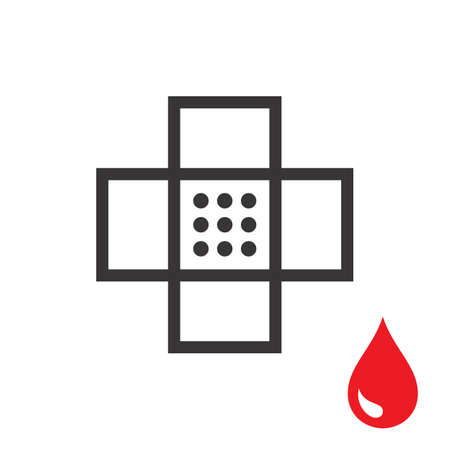 Plaster  Icon. Medical Patch Symbol Isolatedのイラスト素材