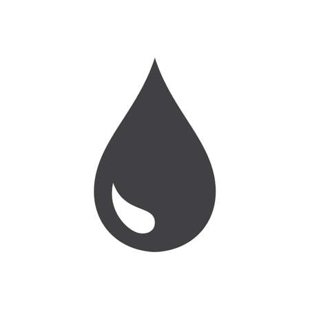Black drop vector icon or rain icon isolated on white backgroundのイラスト素材