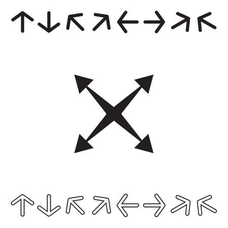 Decorative arrow icon set isolated on white backgroundのイラスト素材