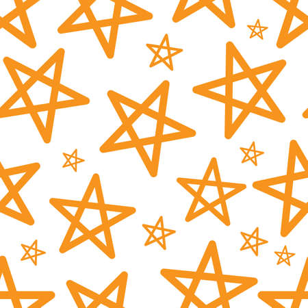 Star Seamless Pattern Vector Illustration. Cute Christmas Backgroundのイラスト素材