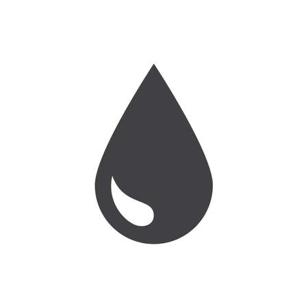 Black drop vector icon or rain icon isolated on white backgroundのイラスト素材