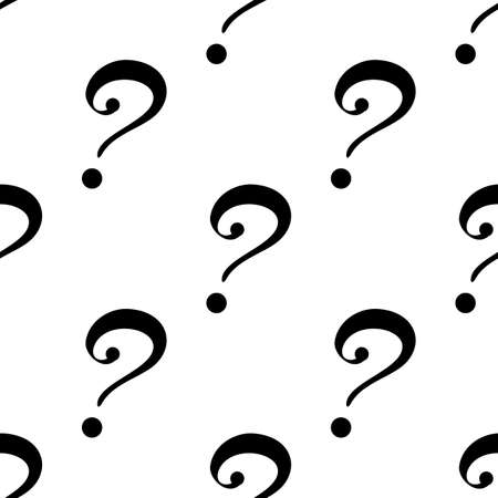 Interrogation seamless pattern with question marks. Simply endless texture of query or quiz symbols.のイラスト素材