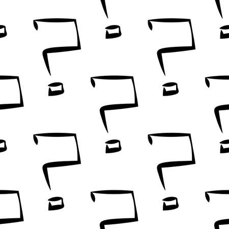 Interrogation seamless pattern with question marks. Simply endless texture of query or quiz symbols.のイラスト素材