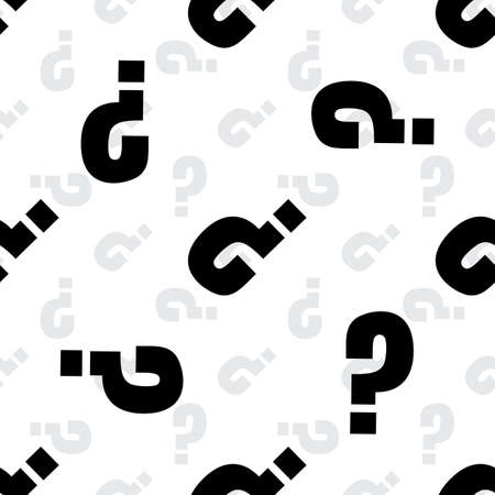 Interrogation seamless pattern with question marks. Simply endless texture of query or quiz symbols.のイラスト素材
