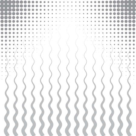 Light Halftone Background for Web Layout. Half Tone Vector Pattern. White and Grey Speed Line with Wavesのイラスト素材