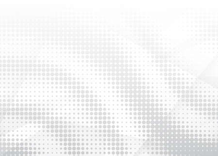 Light Halftone Background for Web Layout. White and Grey Half Tone Vector Pattern with Dots, Beams and Gradient Wavesのイラスト素材