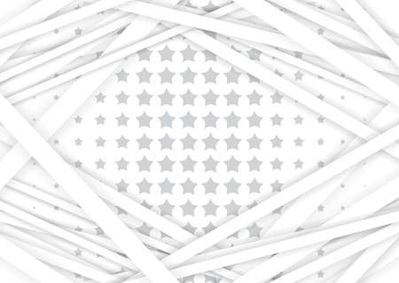 Light Halftone Background for Web Layout. White and Grey Half Tone  Pattern with Stars and Gradient Linesのイラスト素材