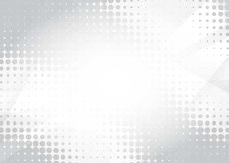 Light Halftone Background for Web Layout. White and gray Half Tone Pattern with Dots and Gradient Linesのイラスト素材