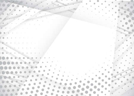 Light Halftone Background for Web Layout. White and gray Half Tone Pattern with Dots and Linesのイラスト素材