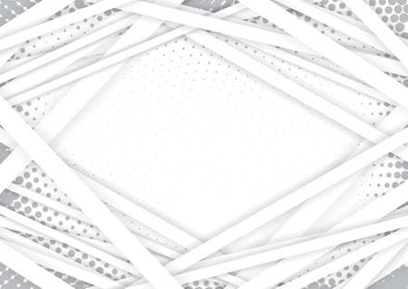 Light Halftone Background for Web Layout. Half Tone  Pattern. White and Grey Dots and Gradientsのイラスト素材