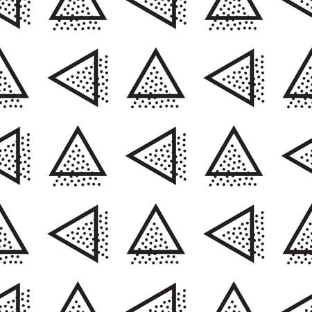Vector Memphis Seamless Geometric Pattern. Endless Hipster Retro Background or Textureのイラスト素材