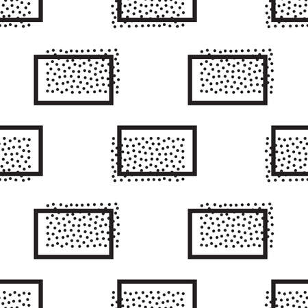 Vector Memphis Seamless Geometric Pattern. Endless Hipster Retro Background or Textureのイラスト素材