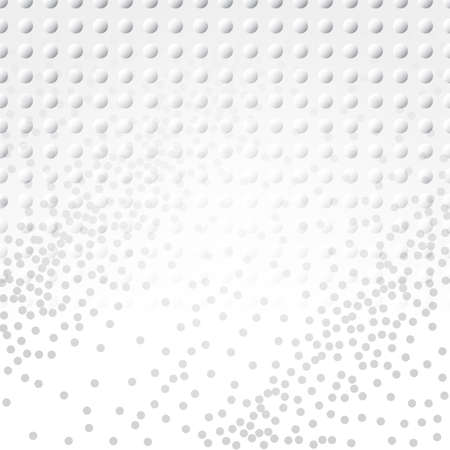Light Halftone Futuristic Dot Background for Web Layout. White and Grey Half Tone Vector Patternのイラスト素材