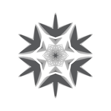 Snowflake icon isolated on white background. Snow flake element for winter design and decoration. Refrigerator vector symbols or logoのイラスト素材