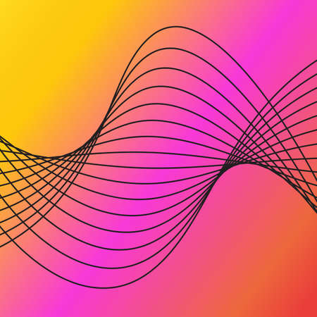 Motion wave abstract vector background texture for journal or magazine layout. Creative geometric...